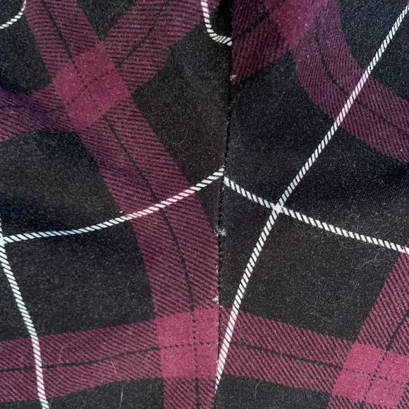 Purple and black stretchy plaid torrid pants - Picture 7 of 7